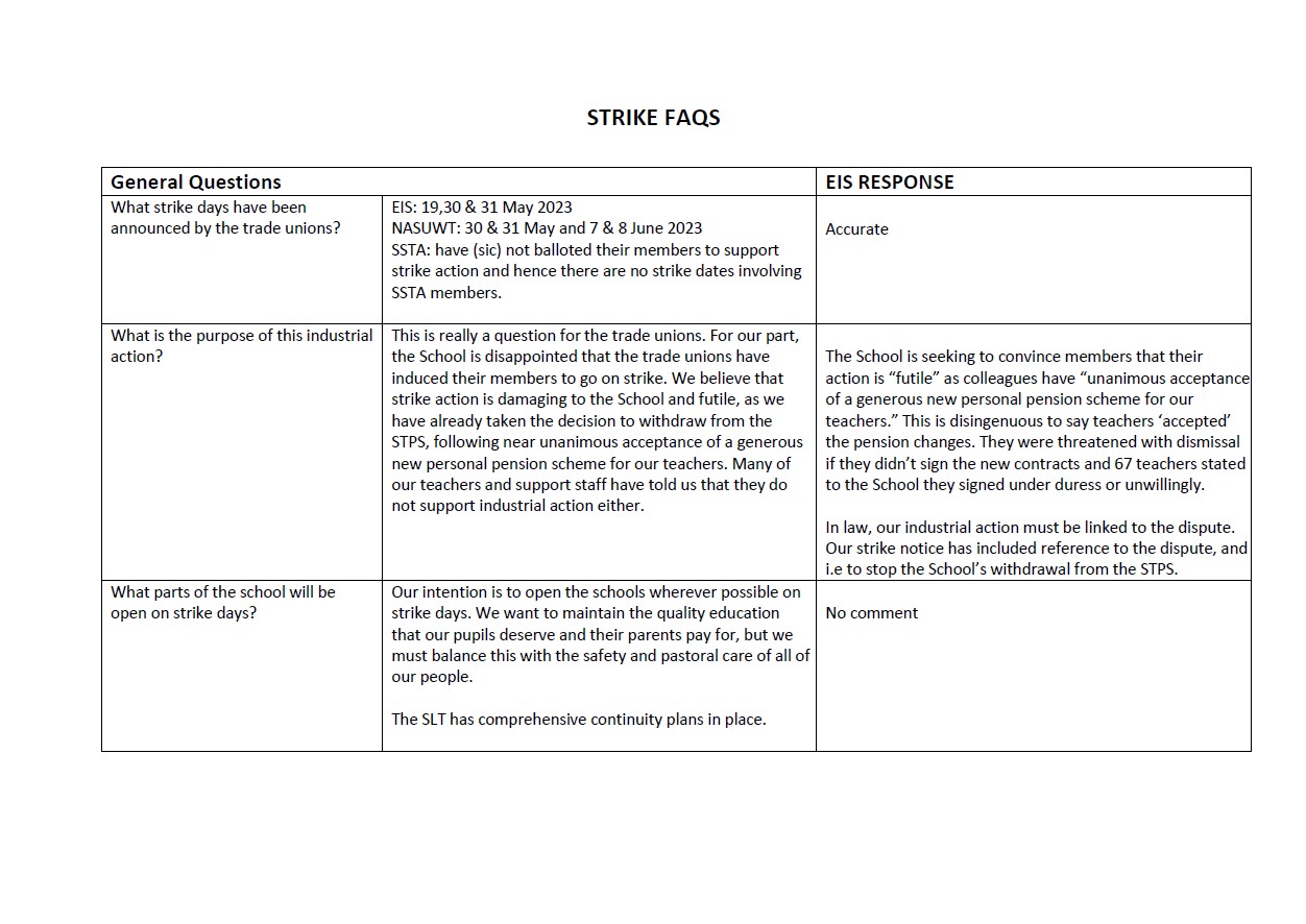 EIS Response 