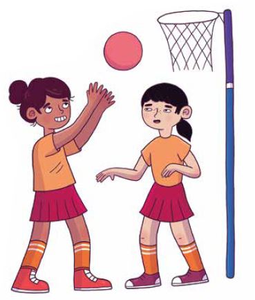 Children playing basketball