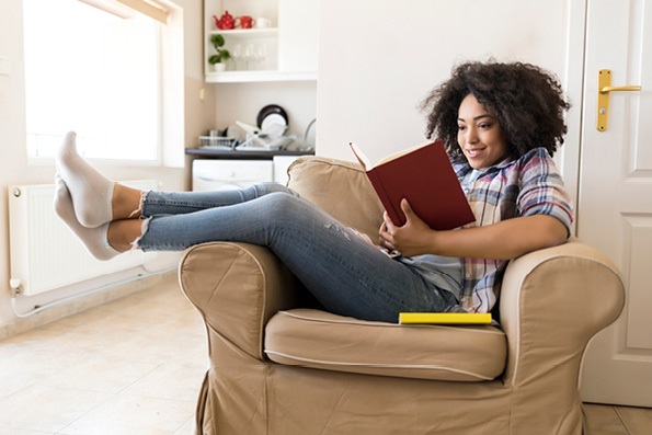 woman reading