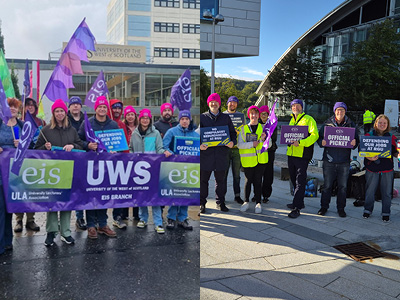 RGU and UWS engage in strike action