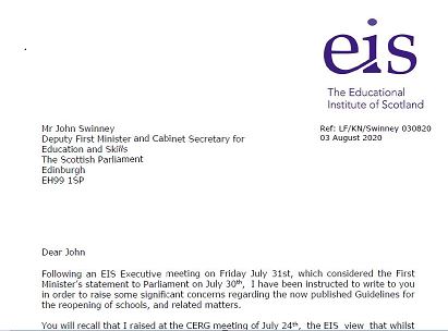 Letter to Education Directors and the Deputy First Minister