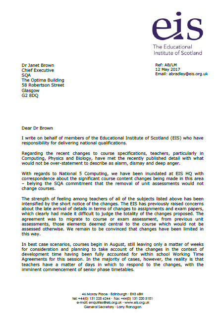 Letter of Complaint | EIS